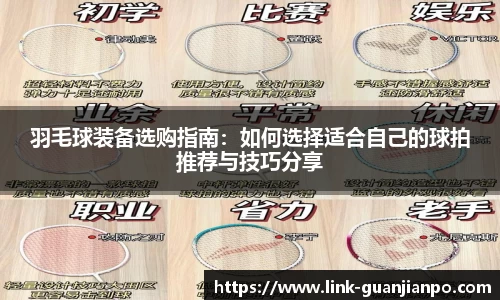 羽毛球装备选购指南：如何选择适合自己的球拍推荐与技巧分享