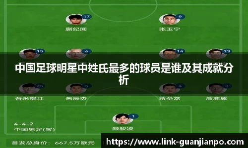 中国足球明星中姓氏最多的球员是谁及其成就分析
